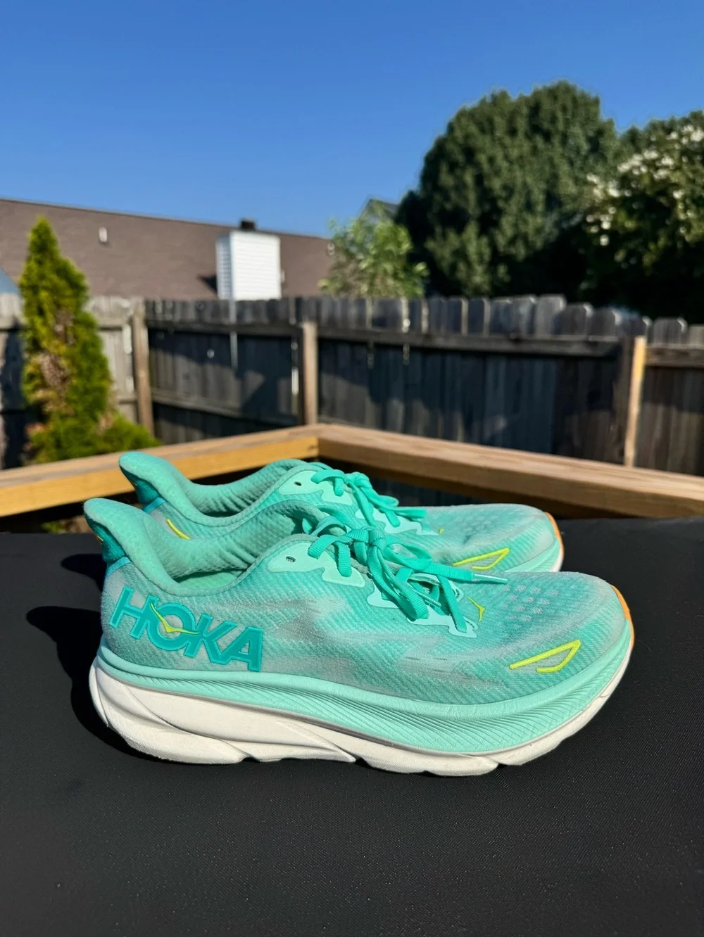 Hoka Women's Clifton 9 Seafoam/Aqua Breeze